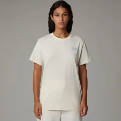 Hot The North Face T-shirt Décontracté Redbox Graphic Pour Femme White Dune-TNF Black Liquid Print