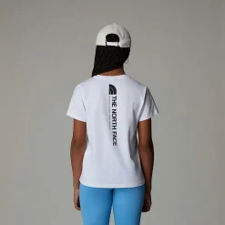 Hot The North Face T-shirt Décontracté Vertical Graphic Pour Fille TNF White