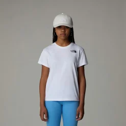 Hot The North Face T-shirt Décontracté Vertical Graphic Pour Fille TNF White