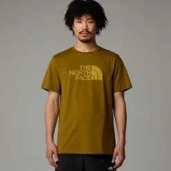 New The North Face T-shirt Easy Pour Homme Moss Green-Amber Green