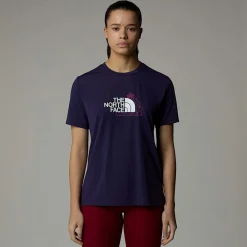 Flash Sale The North Face T-shirt Foundation Mountain Pour Femme Eternal Purple