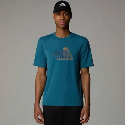 Discount The North Face T-shirt Foundation Mountain Pour Homme MALLARD BLUE