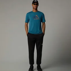 Discount The North Face T-shirt Foundation Mountain Pour Homme MALLARD BLUE