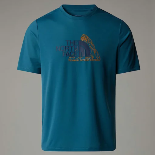 Discount The North Face T-shirt Foundation Mountain Pour Homme MALLARD BLUE