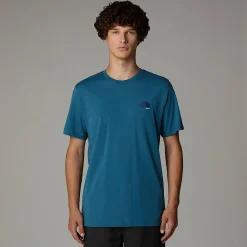 Best The North Face T-shirt Italy Redbox Pour Homme Mallard Blue - White Dune - Eagle Blue