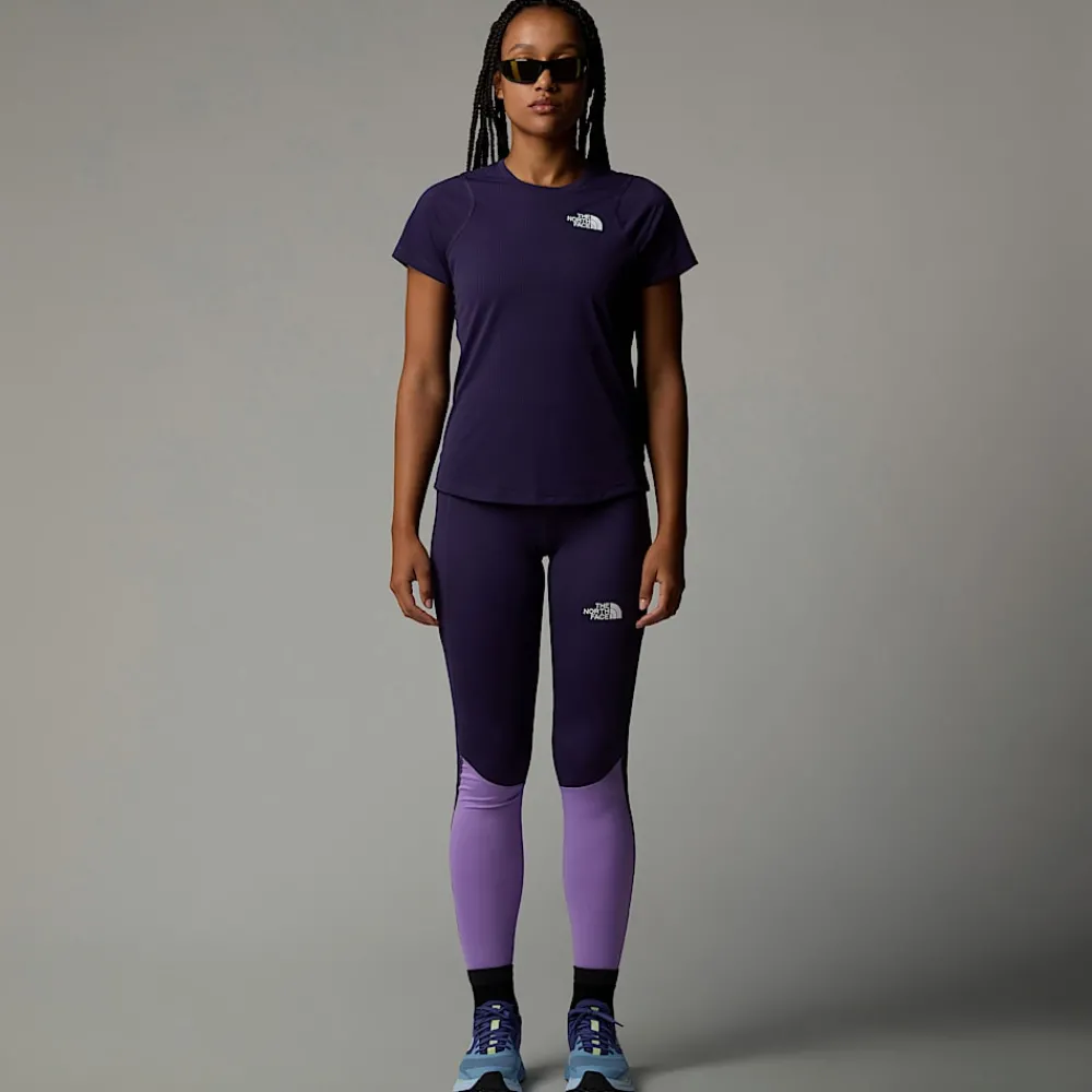 New The North Face T-shirt Lightbright Pour Femme Eternal Purple