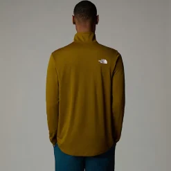 Discount The North Face T-shirt Manches Longues à Col Zippé 24/7 Pour Homme Moss Green