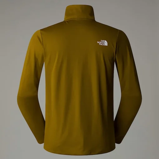 Discount The North Face T-shirt Manches Longues à Col Zippé 24/7 Pour Homme Moss Green