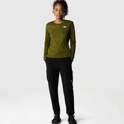 New The North Face T-shirt Manches Longues Repliable LIGHTRANGE™ Pour Femme Forest Olive