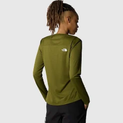 New The North Face T-shirt Manches Longues Repliable LIGHTRANGE™ Pour Femme Forest Olive