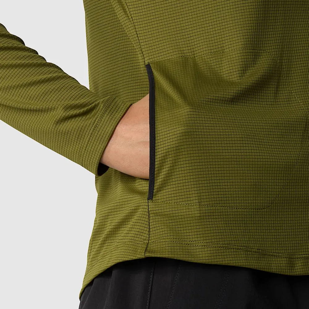 New The North Face T-shirt Manches Longues Repliable LIGHTRANGE™ Pour Femme Forest Olive