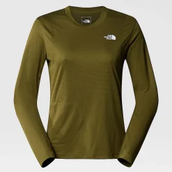 New The North Face T-shirt Manches Longues Repliable LIGHTRANGE™ Pour Femme Forest Olive