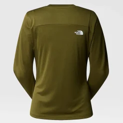New The North Face T-shirt Manches Longues Repliable LIGHTRANGE™ Pour Femme Forest Olive