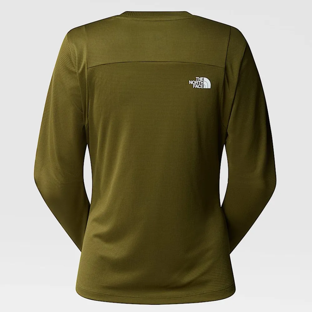 New The North Face T-shirt Manches Longues Repliable LIGHTRANGE™ Pour Femme Forest Olive