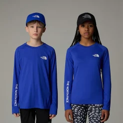 Best Sale The North Face T-shirt Never Stop Manches Longues Pour Enfant TNF Blue