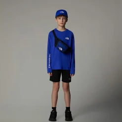 Best Sale The North Face T-shirt Never Stop Manches Longues Pour Enfant TNF Blue