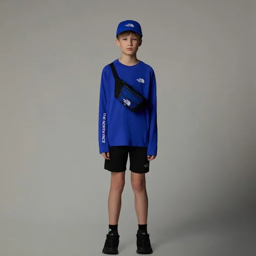 Best Sale The North Face T-shirt Never Stop Manches Longues Pour Enfant TNF Blue