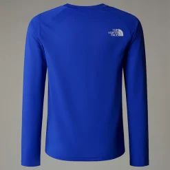 Best Sale The North Face T-shirt Never Stop Manches Longues Pour Enfant TNF Blue