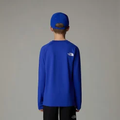 Best Sale The North Face T-shirt Never Stop Manches Longues Pour Enfant TNF Blue