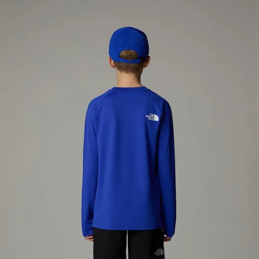 Best Sale The North Face T-shirt Never Stop Manches Longues Pour Enfant TNF Blue
