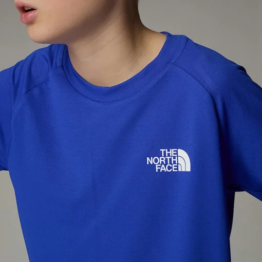 Best Sale The North Face T-shirt Never Stop Manches Longues Pour Enfant TNF Blue