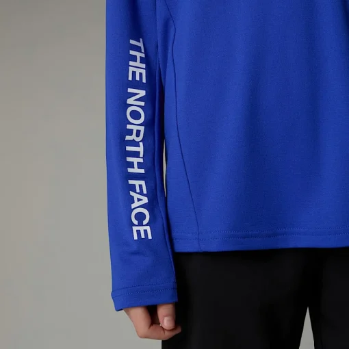 Best Sale The North Face T-shirt Never Stop Manches Longues Pour Enfant TNF Blue
