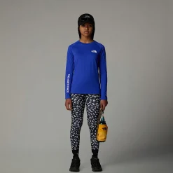 Best Sale The North Face T-shirt Never Stop Manches Longues Pour Enfant TNF Blue
