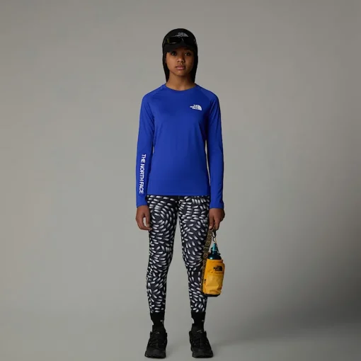 Best Sale The North Face T-shirt Never Stop Manches Longues Pour Enfant TNF Blue