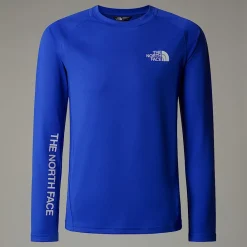 Best Sale The North Face T-shirt Never Stop Manches Longues Pour Enfant TNF Blue
