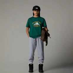 New The North Face T-shirt Oversize Varsity Graphic Pour Enfant Evergreen