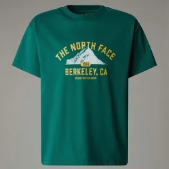 New The North Face T-shirt Oversize Varsity Graphic Pour Enfant Evergreen