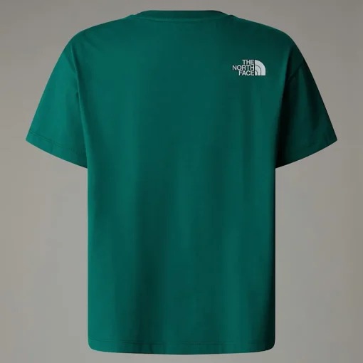 New The North Face T-shirt Oversize Varsity Graphic Pour Enfant Evergreen