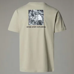 Shop The North Face T-shirt Redbox Graphic Pour Homme Clay Grey-TNF Black 3D Summit Mesh Print
