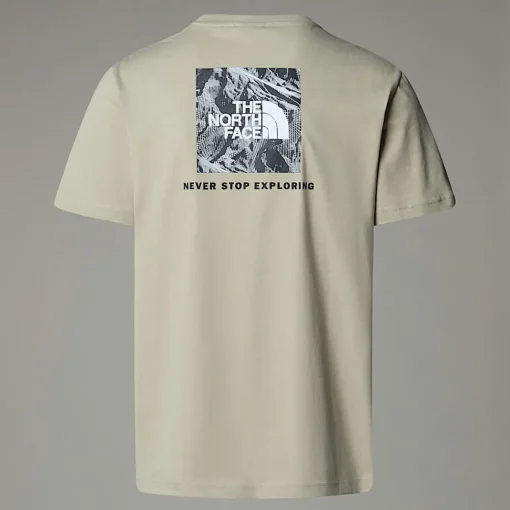 Shop The North Face T-shirt Redbox Graphic Pour Homme Clay Grey-TNF Black 3D Summit Mesh Print