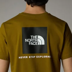 Outlet The North Face T-shirt Redbox Pour Homme Moss Green-TNF Black