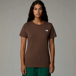 Cheap The North Face T-shirt Simple Dome Pour Femme Smokey Brown