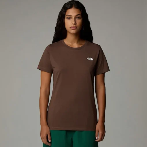 Cheap The North Face T-shirt Simple Dome Pour Femme Smokey Brown