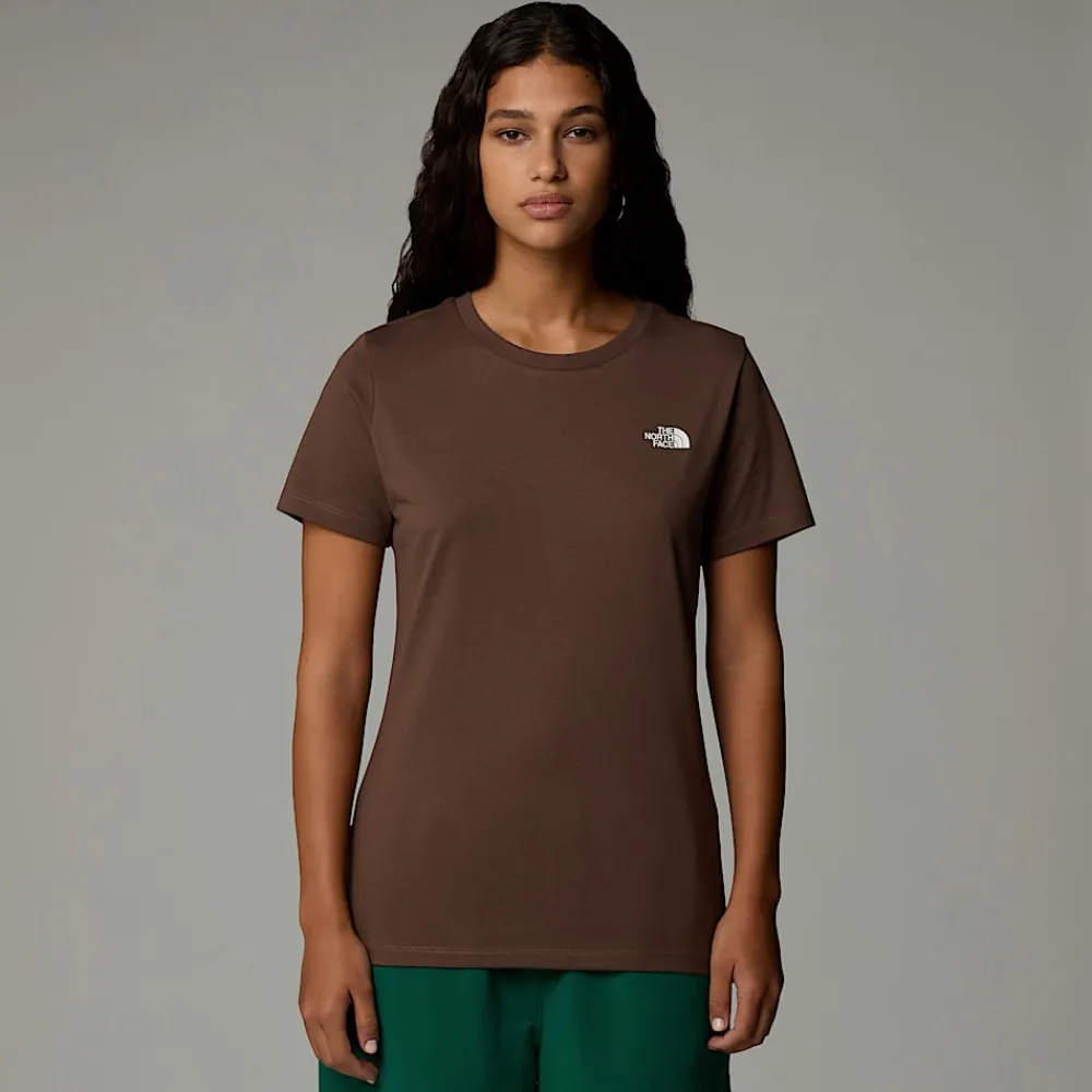 Cheap The North Face T-shirt Simple Dome Pour Femme Smokey Brown