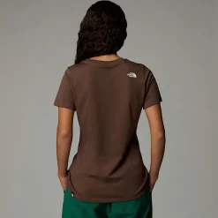 Cheap The North Face T-shirt Simple Dome Pour Femme Smokey Brown