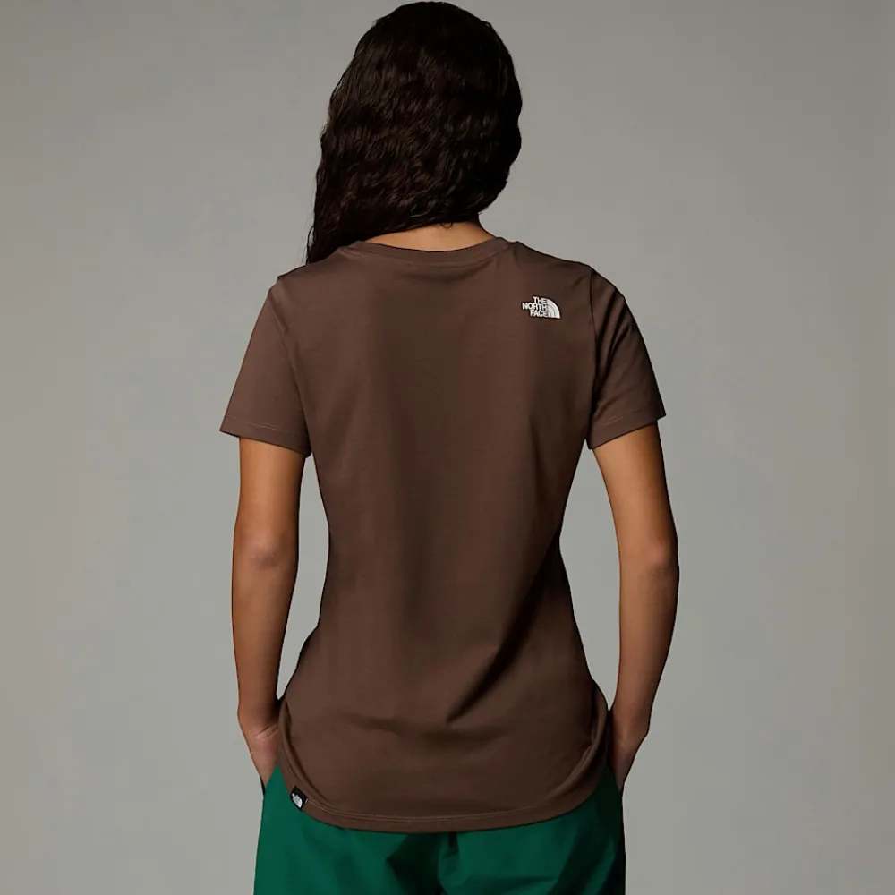 Cheap The North Face T-shirt Simple Dome Pour Femme Smokey Brown