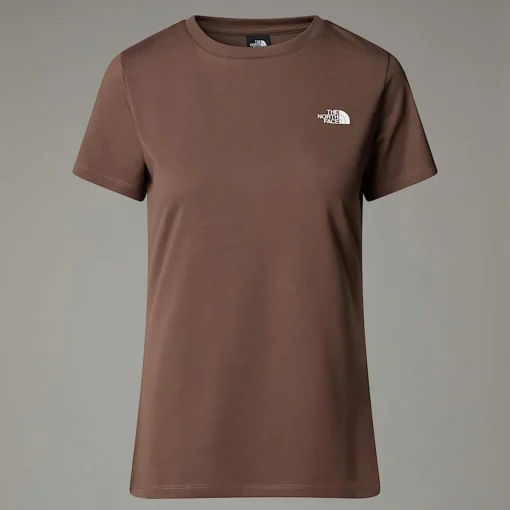 Cheap The North Face T-shirt Simple Dome Pour Femme Smokey Brown