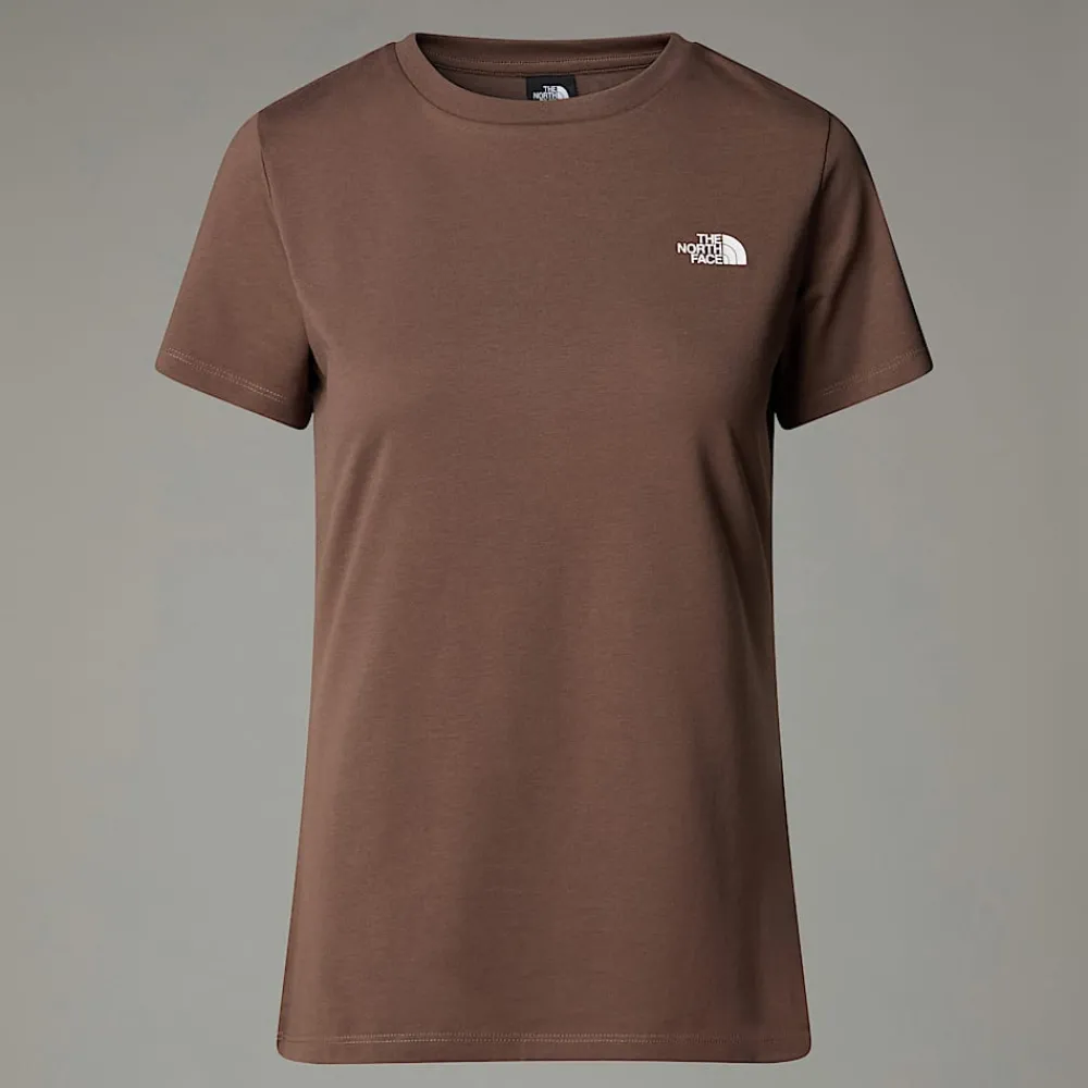 Cheap The North Face T-shirt Simple Dome Pour Femme Smokey Brown