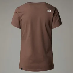 Cheap The North Face T-shirt Simple Dome Pour Femme Smokey Brown