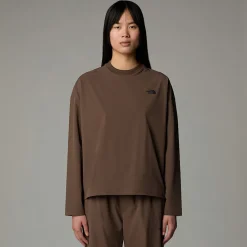 Online The North Face T-shirt Tissé à Manches Longues Pour Femme Smokey Brown