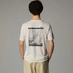 Outlet The North Face T-shirt Topographic Foundation Pour Homme White Dune