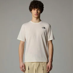 Outlet The North Face T-shirt Topographic Foundation Pour Homme White Dune