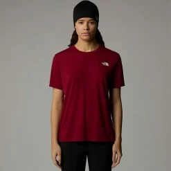 Cheap The North Face T-shirt Topographic Foundation Pour Femme Beetroot