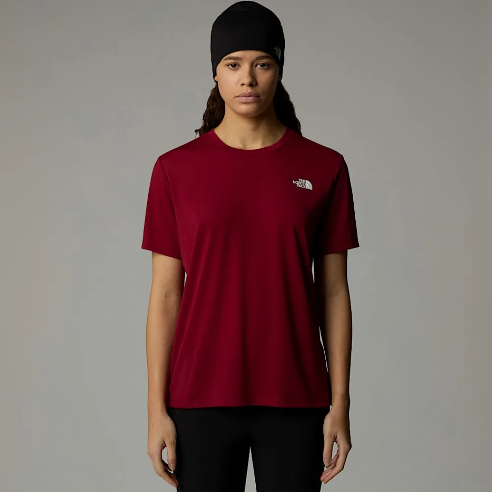 Cheap The North Face T-shirt Topographic Foundation Pour Femme Beetroot