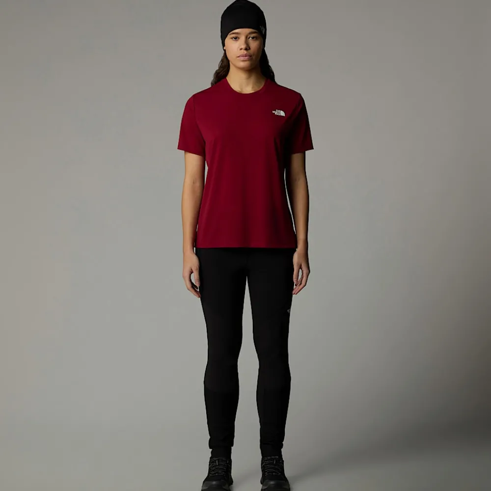 Cheap The North Face T-shirt Topographic Foundation Pour Femme Beetroot