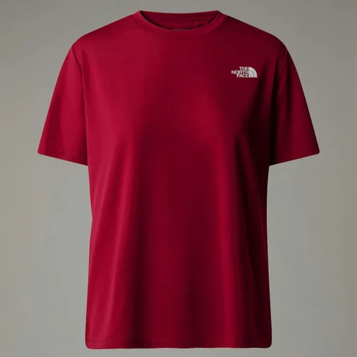 Cheap The North Face T-shirt Topographic Foundation Pour Femme Beetroot